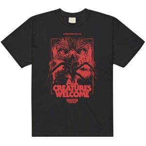 Men's 2XL Stranger Things All Creatures Welcome Poster T-Shirt